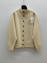 Superfine Wool Button Cardigan