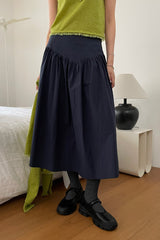 Yoke Shirring Skirt