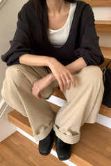 Deep U Neck Blouse
