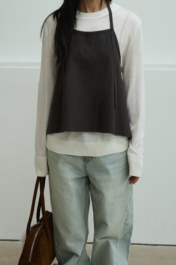 Apron Suede Top