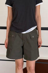 Herringbone Utility Shorts