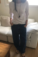 Boatneck Elbow Sleeve Tee