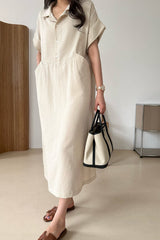 Side Pocket Shirt Dress