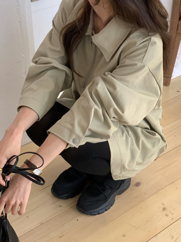 Modern Half-Zip Mini Dress