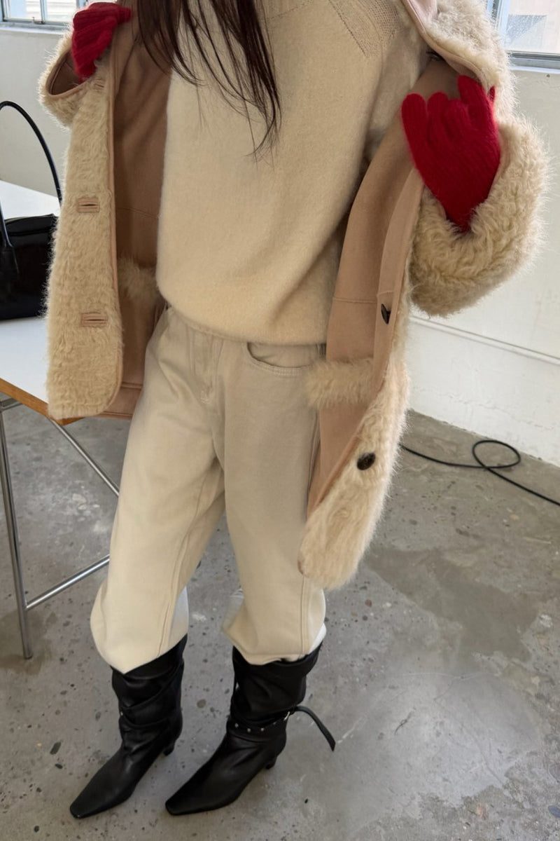 Warm Light Beige Denim