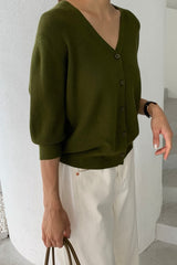 Soft V Neck Cardigan