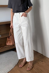 Side Stitch Barrel Jeans