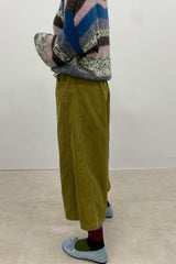 Crop Corduroy Banded Pants