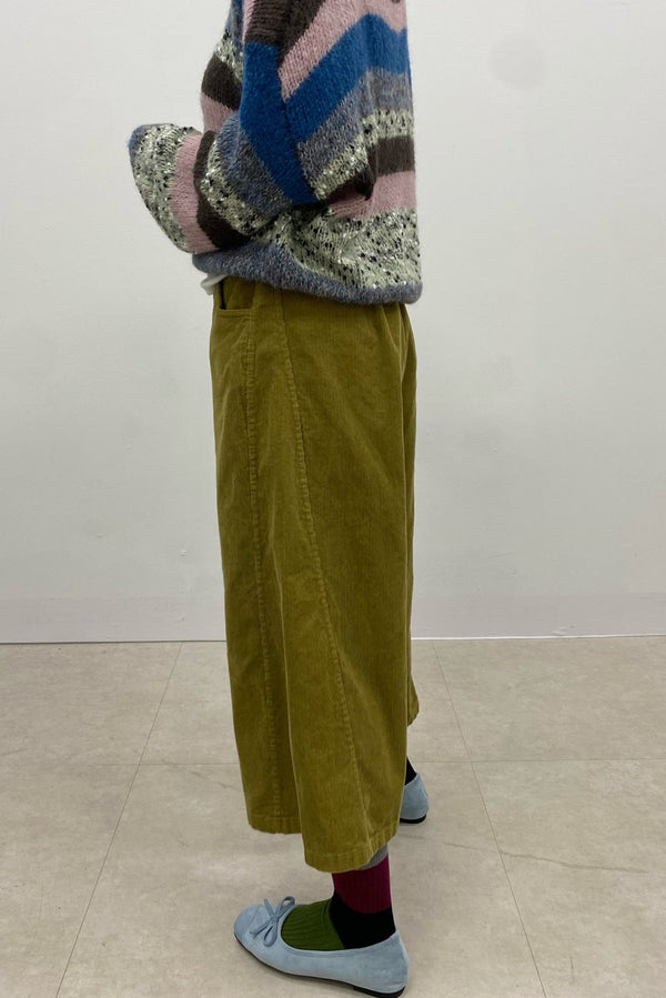 Crop Corduroy Banded Pants