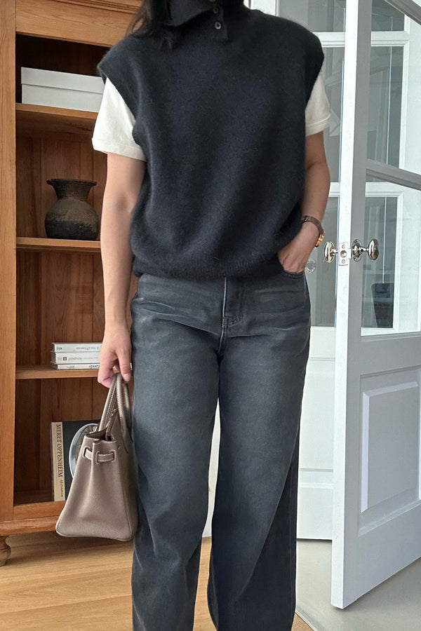 Reversible Cashmere Turtle Vest