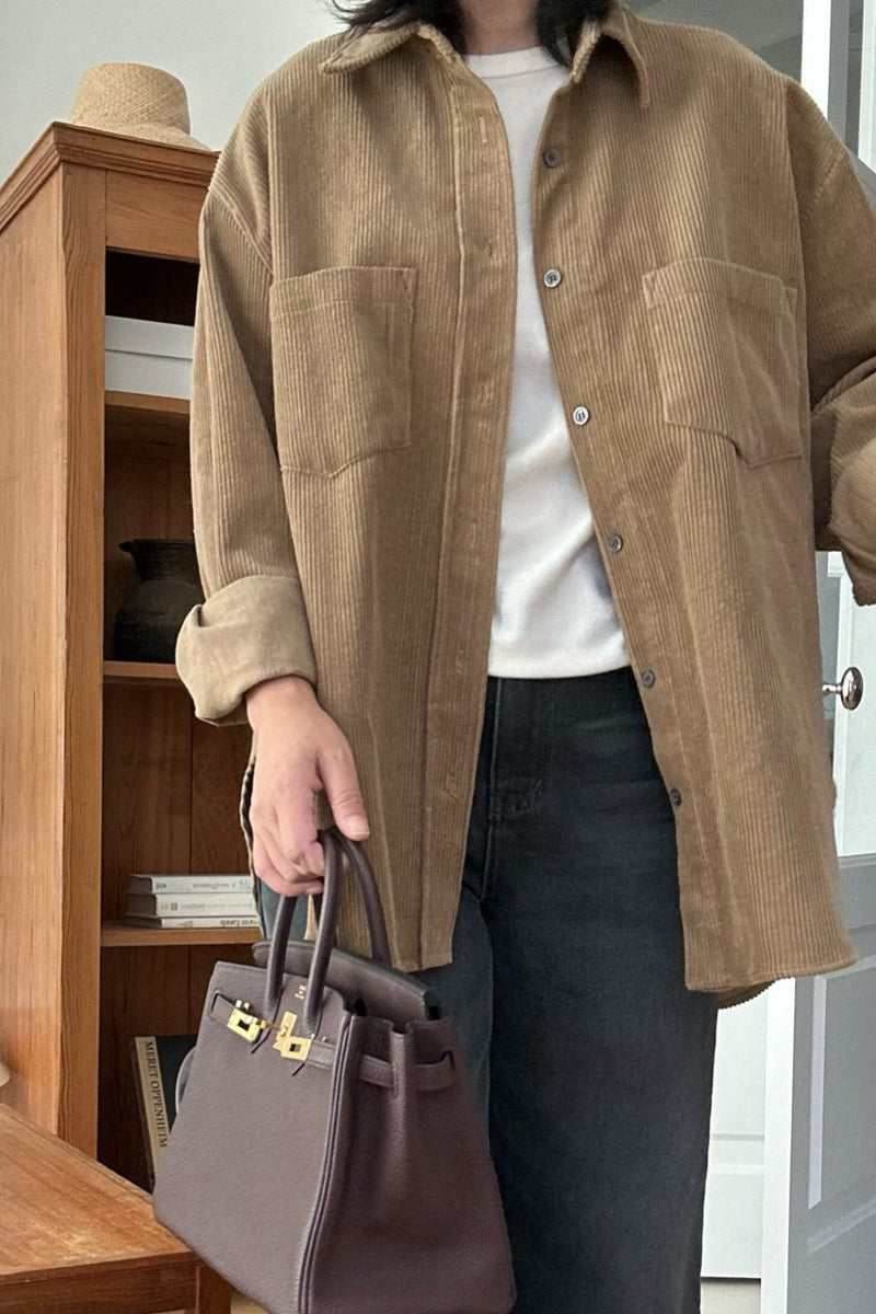 Boxy Pocket Corduroy Shirt