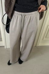 Comma Banding Pants in Beige, women's banded wide leg pants