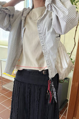 Frill Stripe Blouse