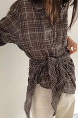 Plaid Wrap Shirt