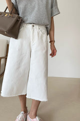Ivory Denim Bermuda