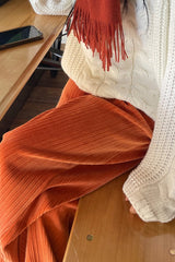 Loose Corduroy Banded Pants