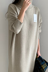 Wool Half Turtleneck Dress