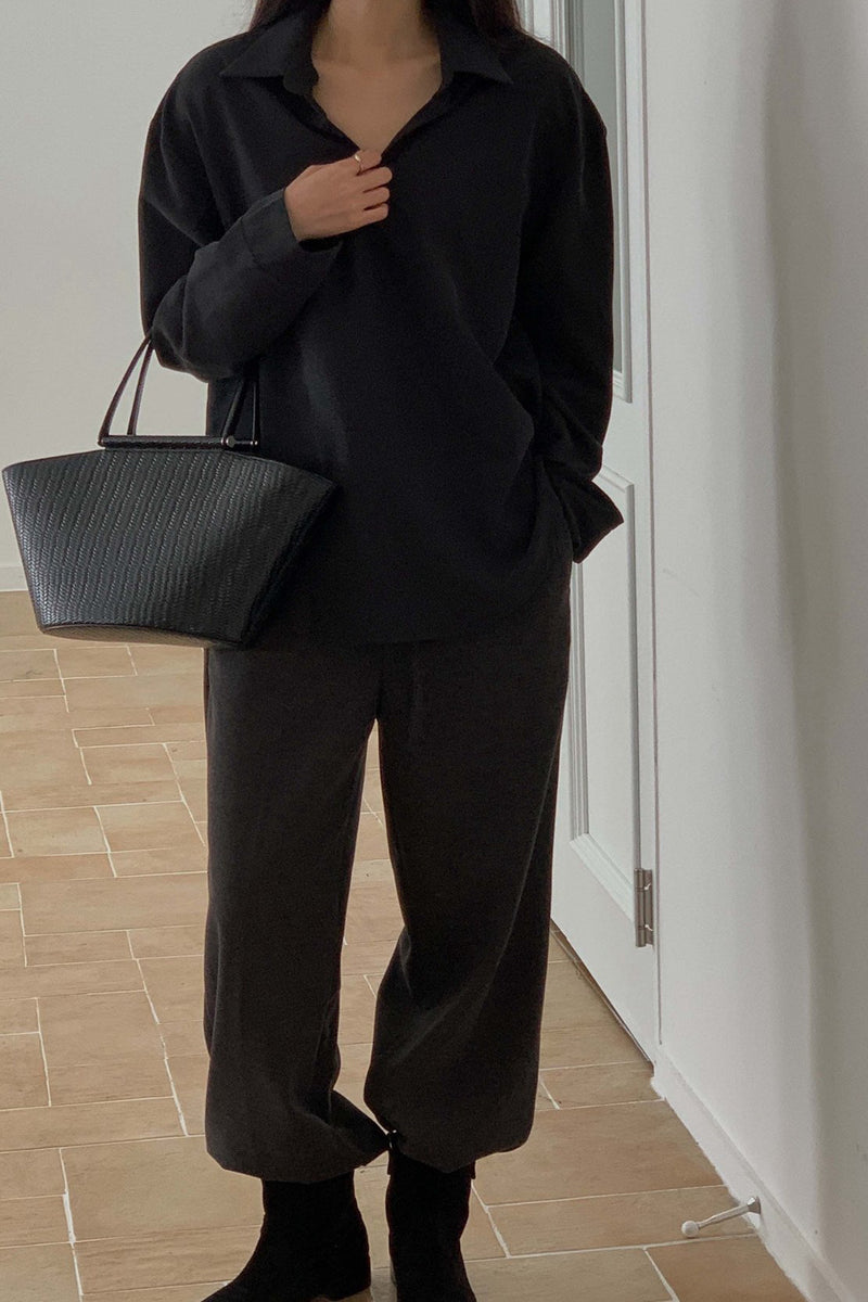Collared Cupro Blouse