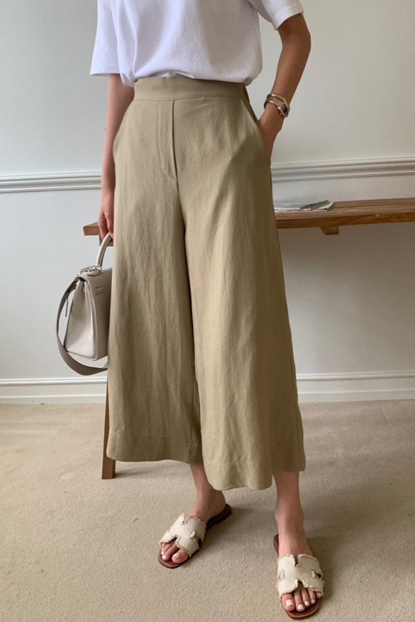 Tencel Wide Banded Pants