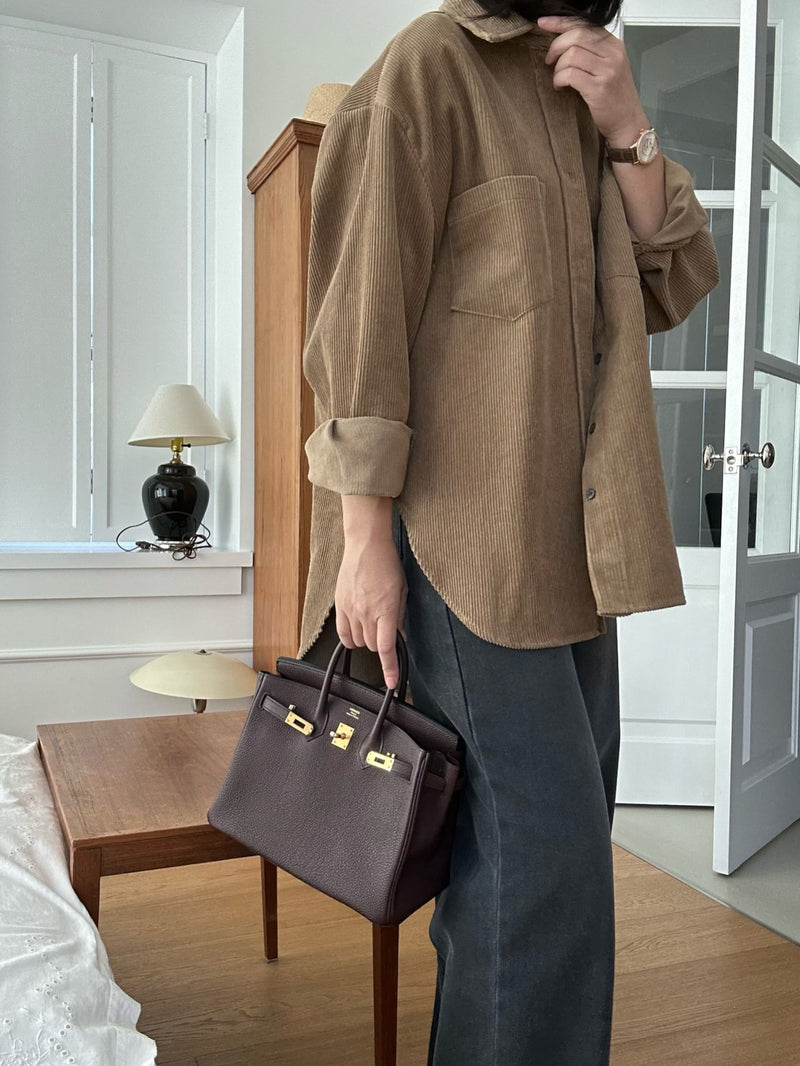 Boxy Pocket Corduroy Shirt