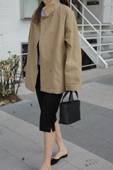 High Neck Half Trench Coat