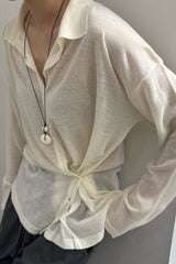 Sheer Collar Knit