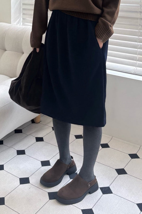 Soft Corduroy Banding Skirt