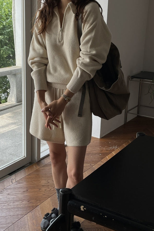 Zip Up Knit Set (also sold separately)