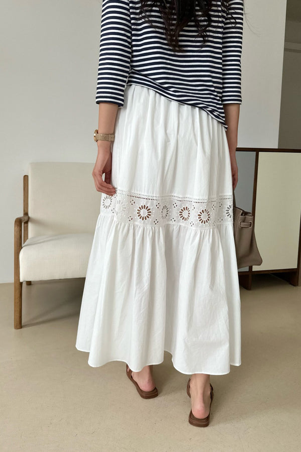 Lace Panel Skirt