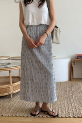 Wrinkle Stripe Skirt