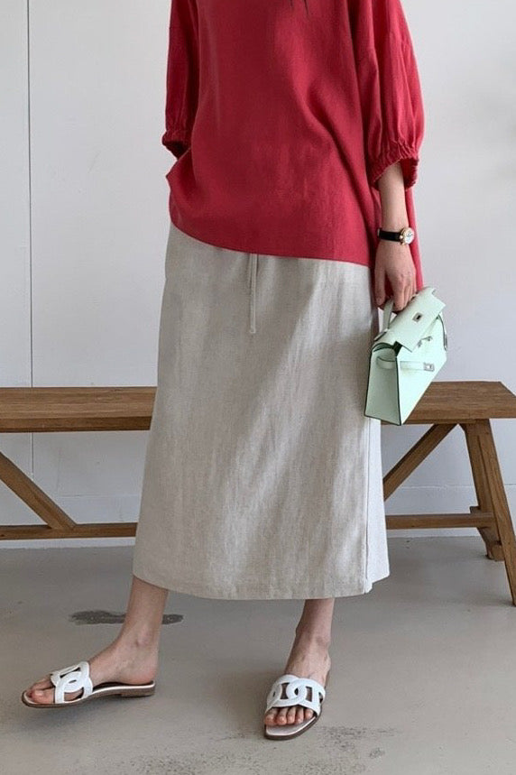 Tencel Linen Banding Skirt