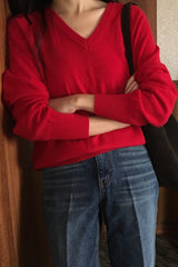 Cashmere V-neck Knit