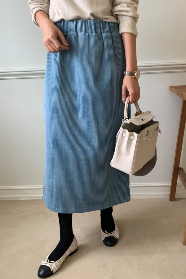 Corduroy H-line Skirt