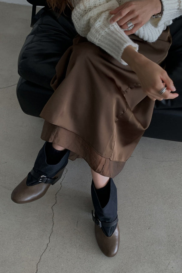 Layered Satin Skirt