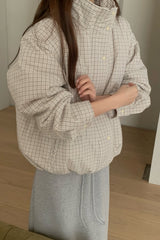 Plaid Bonded Blouson