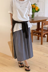 Two-Tier Check Maxi