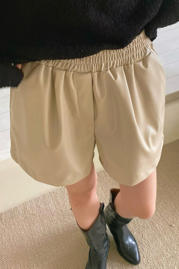 Ella Leather Shorts