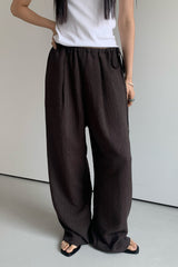 Textured Tie Pants
