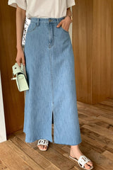 Flare Denim Skirt