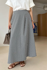 Gingham Side-Twist Maxi