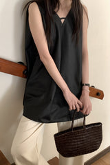 Minimal V-Neck A-Line Tunic