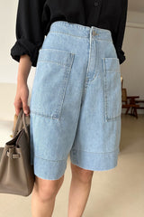 Clean Pocket Denim Shorts