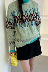 Jacquard Wool Sweater