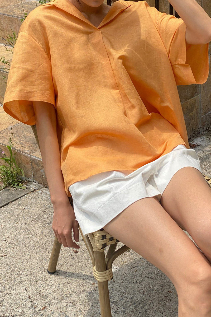 Hoodie Linen Blouse
