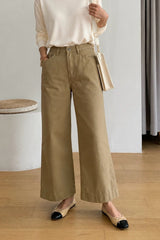 Loose Beige Cargo Pants