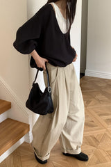 Deep U Neck Blouse