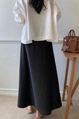 Elegant Satin Flare Skirt