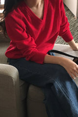 Cashmere V-neck Knit