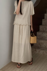 Linen Frill Hem Set