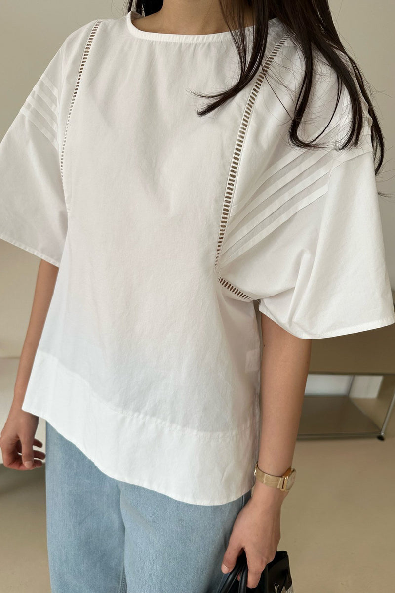 Retro Pintuck Blouse